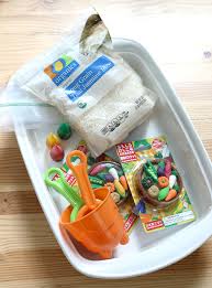 Step 2 bring to a boil; Vegetable Garden Sensory Bin No Time For Flash Cards