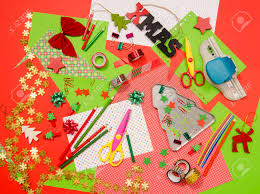 Download Arts And Craft Supplies For Christmas Red And Green Color Paper Stock Photo Picture And Royalty Free Image Image 50232560 PSD Mockup Templates