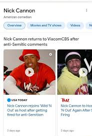 Find the newest nick cannon meme meme. Nick Cannon American Comedian Overview Movies And Tv Shows N Nick Cannon Returns To Viacomcbs After
