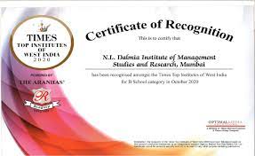 Times Top Institute of West India 2020 - N. L. Dalmia Institute of  Management Studies and Research