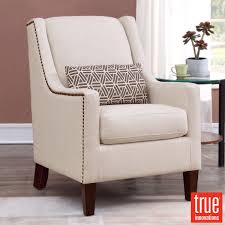 True innovations true innovations racing style gaming chair, contrasting colors. True Innovations Sophia Cream Fabric Chair With Accent Pillow Costco Uk Fabric Accent Chair Accent Chairs Leather Sectional Sofas