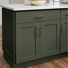 Hampton Bay Avondale 36 in. W x 24 in. D x 34.5 in. H Ready to Assemble  Plywood Shaker Base Kitchen Cabinet in Fern Green B36-GN