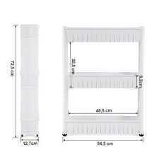 Largeur 91 à 150 cm ; 3 Etages Etagere De Rangement Armoires De Cuisine Chariot De Stockage Meuble De Rangement A Roulettes Etagere De Cuisine Salle De Bains Roulante 72 5 Cm Avec Blanc Achat Prix Fnac