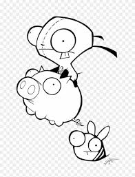 The aim of this app is to teach kids how to draw things like animals, trees, houses. Great Invader Zim Coloring Pages Online Unlimited Piggy Invader Zim Wallpaper Hd Free Transparent Png Clipart Images Download
