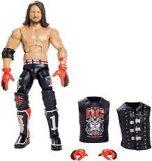 Wwe wrestling elite collection series 24 dolph ziggler action figure world heavyweight championship & hanging shirt. Amazon Com Wwe Aj Styles Elite Series 77 Deluxe Action Figure With Realistic Facial Detailing Iconic Ring Gear Accessories Toys Games