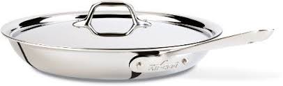 All Clad D3 Stainless Cookware 12 Inch Fry Pan With Lid Tri Ply Stainless Steel Profe In 2020 Stainless Steel Cookware Stainless Steel Stove Stainless Steel Skillet