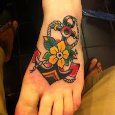 The reason behind its popularity is that it is simple and gives a stylish look. 27 Traditional Anchor Foot Tattoos