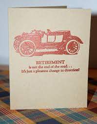 Retirement Card Vintage Car Theme Not The End Of The Road Cards Card Craft Cards Handmade