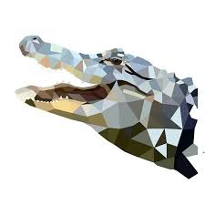 Alligator Art Geometric Crocodile Art Alligators Animal Art Wall Decor Home Decoration Modern Int Geometric Animals Crocodile Illustration Alligators Art