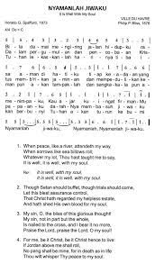 Nyamanlah Jiwaku It Is Well With My Soul Partitur Not Angka It Is Well With My Soul Soul Leaf Border