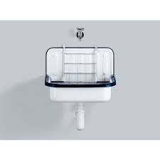 Alape Stahlform 505 Evier De Vidange 50x33cm Avec Bord Bleu Blanc Evier Lavabo Retro Lave Main