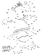 Connect the dots coloring pages. Connect The Dots Numbers Educational Coloring Images For Children