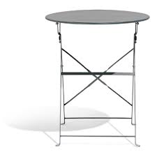 table de jardin ronde pliante rio 2 personnes metal gris table de jardin mobilier de jardin jardin et plein air gifi