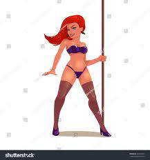 Girl Dancing Striptease Cartoon Character Happy Stock Vector (Royalty Free)  444698452 | Shutterstock