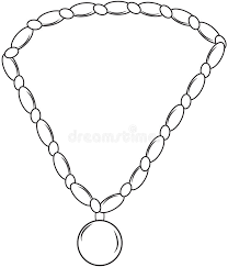 8 pics coloring pages print home necklace page. Necklace Coloring Page Stock Illustration Illustration Of Design 52169247