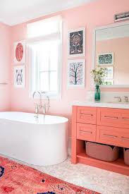 Pair graphic tiles with monochrome. 25 Ultimately Cute Pink Bathroom Decor Ideas Shelterness