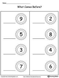 What Number Comes Before Part2 Math Worksheets Number Worksheets First Grade Math Worksheets