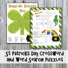 You can play it any day of the week! St Patricks Day Crossword Puzzle And Word Search Party Game Etsy