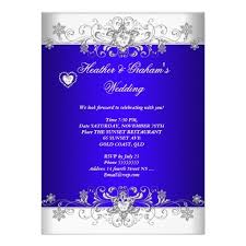 Royal Blue Wedding Silver Diamond Hearts Invitation Zazzle Com In 2020 Royal Blue Wedding Royal Blue Wedding Invitations Blue Wedding Invitations