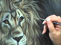 How To Paint Realistic Animal Fur For Acrylic Wildlife Paintings Step By Step Online Painting Class At The Painting Fur Painting Techniques Painting Tutorial