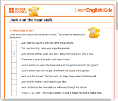 Learnenglishkids Britishcouncil Org Sites Kids Files Attachment Stories Jack And The Beanstalk Workshee Education Quotes For Teachers Education Math Math Words