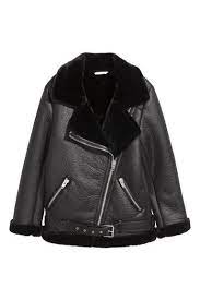 Oversized Biker Jacket Black Faux Leather Ladies H M Us Fur Leather Jacket Biker Jacket Outfit Vegan Leather Jacket