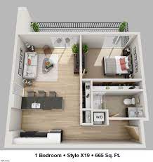 One Bedroom Shared X19 Small House Design Plans House Plans Mansion House Layout Plans