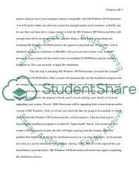 Operating System Windows Xp Research Paper Example Topics And Well Written Essays 1000 Words