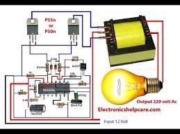 It can be used to power very light loads like night lamps and cordless telephones, but can be modified into a powerful. How To Make 12v To 220v Inverter Making Circuit Diagram And Making Transformer Electronics Youtube