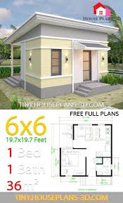 one bedroom house design plans 6x6 with