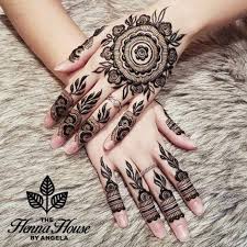 Simple outline henna flower tattoo on left hand. 250 Simple Henna Tattoo Designs For Hands Images Gallery Collection