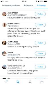 P 🇮🇪 StandWithUkraine on X: @LeahNiD She follows a fierce amount of  porn accounts t.co4glMb4ljwP  X