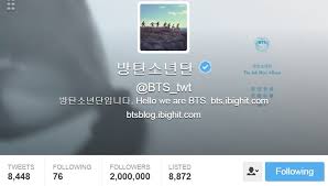 Bts A R M Y On Twitter Congratulations They Ve Bts Twt Reached 2 Million Followers On Twitter Ë°©íƒ„ì†Œë…„ë‹¨ Bts Bts Bighit Bighitent Https T Co Ettgfsdpnr