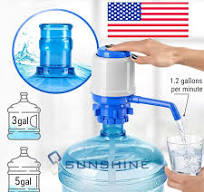 Hand Press 5 Gallon Water Bottle Pump Jug Manual Tap Spigot Dispenser with  Hose