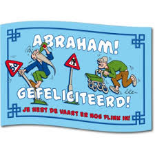 Abraham Gefeliciteerd Gevelvlag Feestperpost