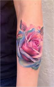Crazy Watercolor Rose Tattoo By Yershova Anna Why Not Visit Our Site For More Inspirational T Colorful Rose Tattoos Watercolor Rose Tattoos Purple Tattoos