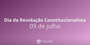 Na cidade de são paulo, o primeiro dia de feriado registrou 51% de adesão ao isolamento social, segundo o sistema utilizado pelo governo federal que monitora os. Revolucao Constitucionalista Feriado De 9 De Julho Calendarr