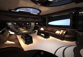 Luxurious And Sporty Black Interior Of A Super Yacht Luxury Yachts Yacht Design Luxury Yacht Interior