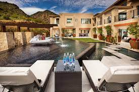 These one and two story contemporary homes offer unique plans that encourage indoor/outdoor living through the use of courtyards, pocket. A Stunning Pool And Patio Venue From The Adero Canyon Community In Fountain Hills Az New Homes Luxury Homes Mansions Luxury
