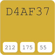 gold metallic d4af37 hex color code schemes paints