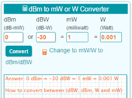 Convert 2 7 Dbm To Watt Decibel Milliwatt To Watt Calculator