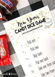 New Years Candy Dice Game Printable Game For Kids New Years Eve Games Kids New Years Eve New Year S Eve Games For Family
