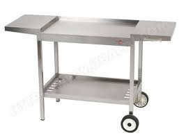 Repose bouteilles et ustensiles latéral 4 roulettes pivotantes qualité. Krampouz Chariot Inox Plein Air Khea04 Pas Cher Accessoire Plancha Livraison Gratuite
