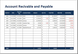 Account Receivable And Payable Aging Sheet Word Excel Templates