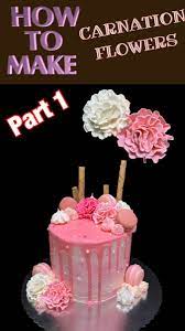 Carnation Flowers Cake Decorating Tutorial How To Make Flower Cake Decorations By Caketastic Cookie Cake Decorations Flower Cake Decorations Cake Decorating