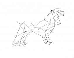 To find a picture for her to use, i did a simple search on a website with free photo downloads called pixabay. Geometric Spaniel Printable Art Geometric Art Animal Geometric Animals Geometric Drawing