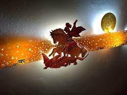 Coleção de beatriz • última atualização há 8 dias. Luminaria De Parede Sao Jorge Guerreiro Ogum No Elo7 Os Arteiros 12ace20