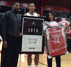 Jayson christopher tatum was born in st. Duke Signee Jayson Tatum Puts On A Show After Receiving Jordan Brand Classic Banner Usa Today High School Sports