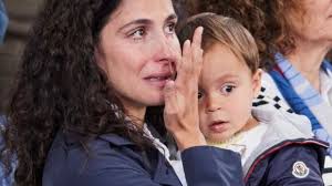 Photo : Xisca Perello (femme de Rafael Nadal), son fils Rafael Junior,  Maria Isabel Nadal (soeur de Rafael Nadal) et Ana Maria Parera (mère de  Rafael Nadal)