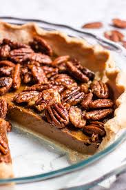 Vegan Pumpkin Pecan Pie With A Caramel Filling Lavender Macarons In 2020 Pumpkin Pecan Vegan Pumpkin Pumpkin Pecan Pie